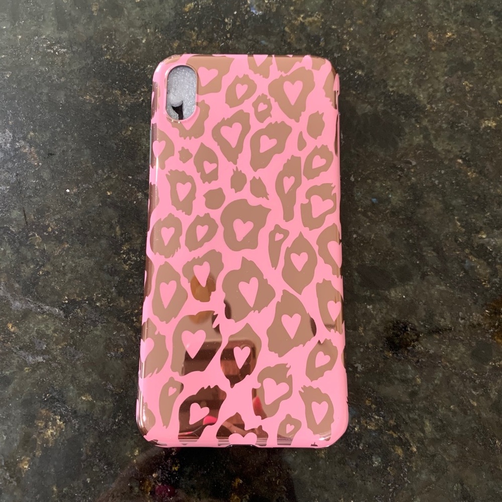 NWT iPhone XS Max Case, Pink Animal Print